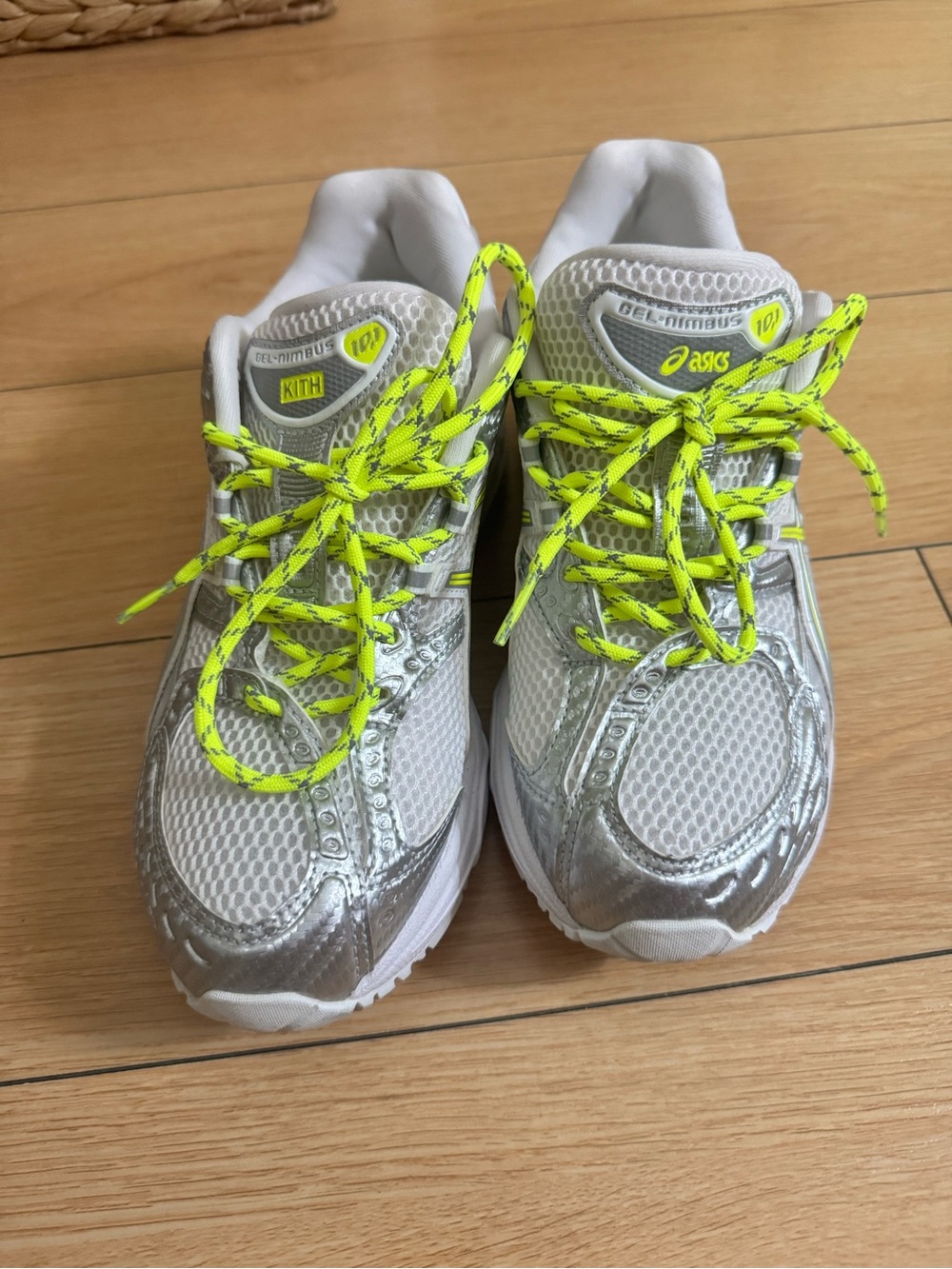 Kith asics gel nimbus Silver Mesh Sneakers  (6.5 men’s/8 women’s)